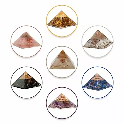 LG 75mm Reiki Healing Crystals Orgonite Pyramid Wealth & Success~EMF Protection  • $19.99