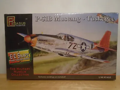 Pegasus #8404 1/48 Scale P-51b Mustang-tuskegee Snap Kit New In Damaged Box • $14.99