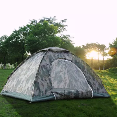 2/4 Person Outdoor Hiking Camping Tent 4 Season Folding Waterproof Camouflage • $27.45