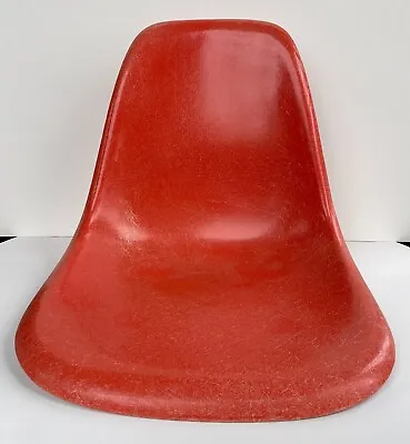 #2 Vintage Eames RED ORANGE Stacking Chair Fiberglass Shell Herman Miller • $175