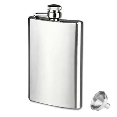 4-18oz Stainless Steel Liquor Pocket Hip Flask Alcohol Whiskey Screw Cap Flagon • $7.99