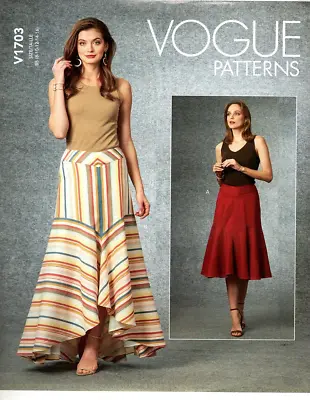 Vogue Sewing Pattern V1703 Misses Midi And Maxi Flared Skirt Size 8-16 New Uncut • $8.05