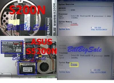 (1GB RAM) 1x1G MicroDIMM 172PIN PC2700 DDR-333 DDR333 SONY PANASONIC FUJITSU D • $25.90
