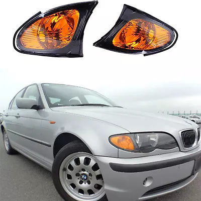 Corner Lights For BMW 02-05 E46 3-SERIES 4D Sedan Turn Signal Lamps -Yellow Lens • $38.62