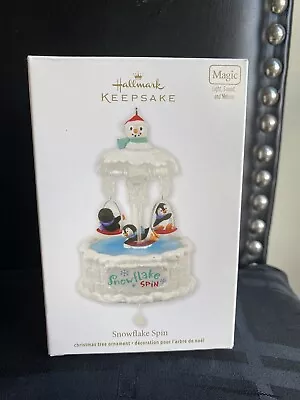 Hallmark Keepsake Ornament •Snowflake Spin Magic Light Sound And Motion 2012 NIB • $21.95