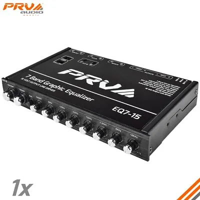 PRV EQ7-15 Car Audio Equalizer 7 Band 1/2 Din 6 Channel RCA Output Graphic EQ • $79.91