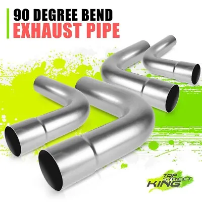 4x 3  Inch OD Mild Steel DIY Custom Mandrel Exhaust Tube 90 Degree Bend Pipes • $56