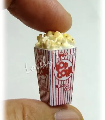 Barbi Dollhouse Miniature Food Mini Popcorn Box Bags Bucket Tiny Snack Lot 👻🧲1 • $12.97