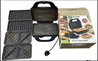 £15 • Buy Salter Snack Maker 3-in-1 Sandwich Toaster Waffle Maker Grill Panini Press