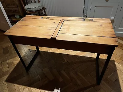 £20 • Buy Vintage Wooden Double School Desk, Good Condition