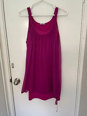 $28 • Buy Kookai Special Occasion Layered Dress Purple Silk Lined Size 1
