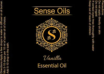 £12.99 • Buy Vanilla Essential Oil Sense Essential Cold Pressed Natural Aromatherapy Oils