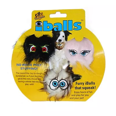 –iball –Dog Toy-Black & Pink Combo Pack-Faux Fur–Plastic Core –Made Durable-S... • $31.30