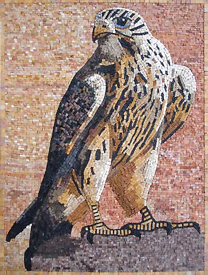 AN004 29.53 ×39.37  Falcon Handmade Marble Mosaic Wall Art Design • $1399