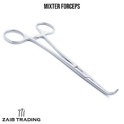 Surgical Mixter Hemostatic Forceps Curved 90 Degree Veterinary Medical Clamping  • $9.85