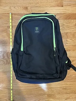 Monster Energy Backpack Black Bookbag Laptop Bag Padded  • $18.99