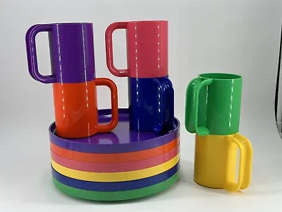 Heller Massimo Vignelli 12 Pc Dinnerware Set Mugs Plates Rainbow Color • $75