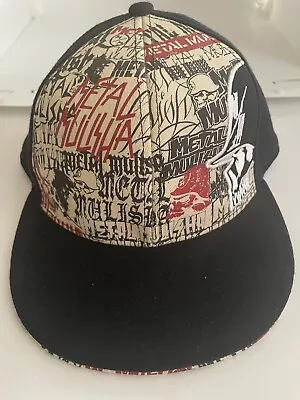 Metal Mulisha Hat Cap Black White Red 210 Fitted By Flex Fit Sz S-M • $22