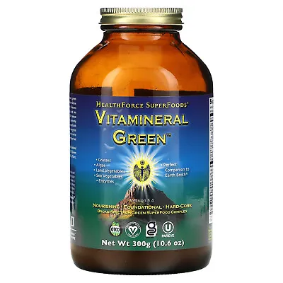 HealthForce Superfoods Vitamineral Green Version 5 3 10 6 Oz 300 G Gluten-Free • $49.95