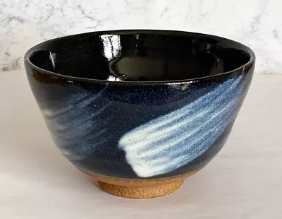 Chawan Mino Yaki Pottery Japanease Matcha Tea Bowl Wan Style Silver Blue JP • $45