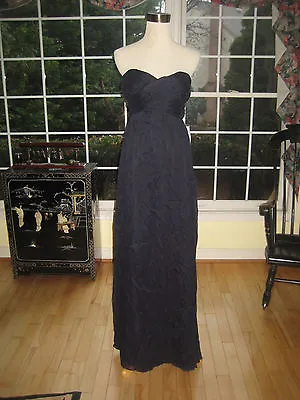 J. Crew TARYN LONG DRESS IN SILK CHIFFON Sz 4 6 NWOT Navy $456.25 41410 Parties • $99.99