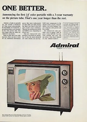 Vintage 1960's Television - Admiral - RCA Victor - Portable TV - 1966-68 AD Lot • $9.95