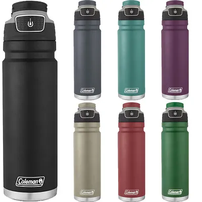 Coleman 24 Oz. Free Flow Autoseal Insulated Stainless Steel Water Bottle • $37.50