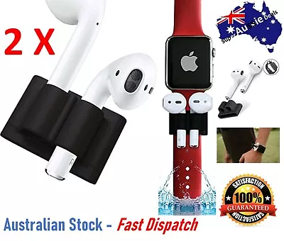 2 X Silicone Holder For Apple AirPods Airpod Portable Strap Watch Fitbit Garmin • $4.99