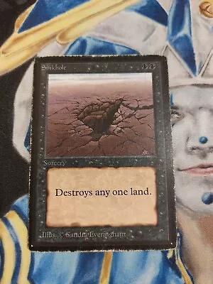 Sinkhole MTG Limited Edition Black Common Sorcery Heavily Played X1 GG2 • $49.95