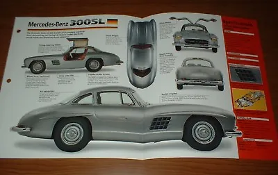 ★1955 Mercedes 300sl Gullwing Spec Sheet Brochure Poster Print Photo Info 56 300 • $8.99