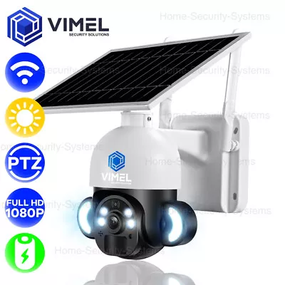 Wireless WIFI Solar Security Camera Outdoor Home Alarm Sensor Flood Light • $129