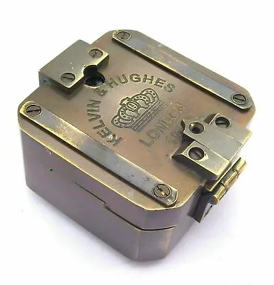Antique Vintage Brass Solid Kelvin & Hughes 1917 Brunton Compass Handmade Gift • $26