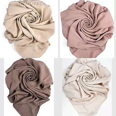 Medina Silk Hijab Premium Luxury Quality Thick Chiffon Soft Large Shawl Wrap  • £8.99