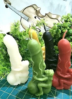 1 X Penis Willy Dick Decorative Beeswax Candle In Various Colours 10cm • £4.99