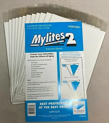 $27.99 • Buy PRE-MADE E-GERBER MYLITE 2 MYLAR BAGS & BOARDS SILVER 7 1/4  12, 50, 100 Count