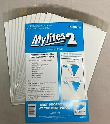 PRE-MADE E-GERBER MYLITE 2 MYLAR BAGS & BOARDS SILVER 7 1/4  12 50 100 Count • $99.99