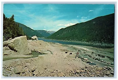 1964 Slide Parking Lot Boulder Earthquake Lake Montana MT Casper WY Postcard • $7.95