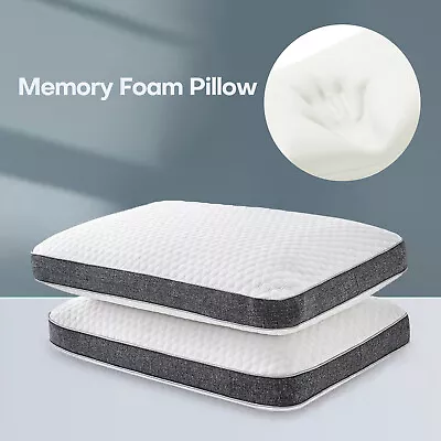 Memory Foam Bed Pillow Orthopedic Neck Support W/ Washable Cover Hypoallergenic • $18.89