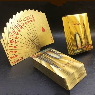 Dubai Burj Al Arab Hotel Gold Playing Card 3.5 *2.4  Gold Poker Best Table Games • $16.69