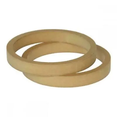 6.5  165mm Pair Of MDF Slim Speaker Spacer Mounting Rings 22mm Thick ID 144mm • £10.99