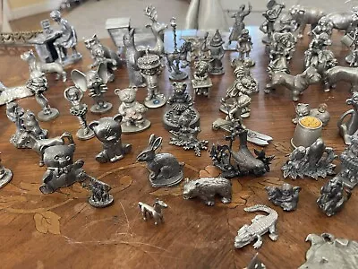 Lot Of 90 Pcs Miniature Pewter Figures Hudson Wilson Spoontiques Warwick  • $100