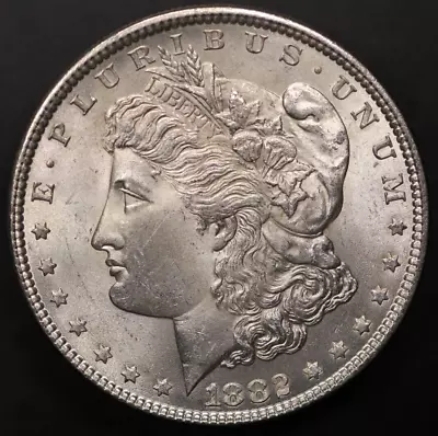 1882 Morgan Silver Dollar BU Fresh From An Original Collection-LOT AA 6591 • $89.88