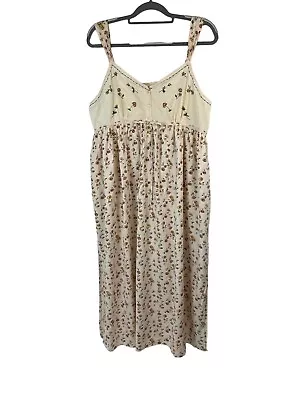 Victoria Secret Country Cotton Vintage Floral Print Nightgown Size Large • $55