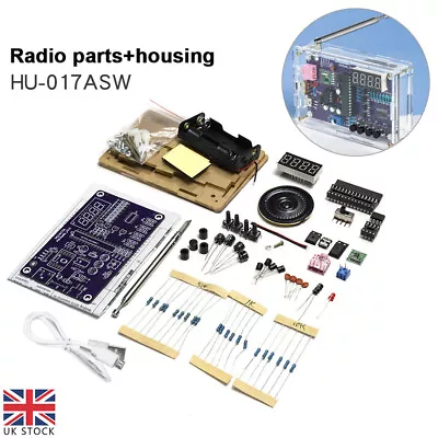 Electronic FM Radio Soldering Practice Set HU-017A RDA5807S FM Radio 87-108MHz • £15.99