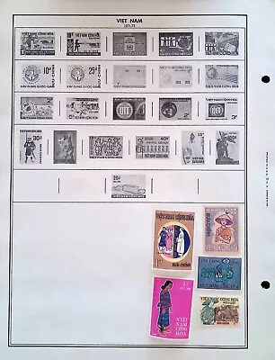Mint Vietnam Postage Stamps On Harris Album Page 1971-1973 • $1.99