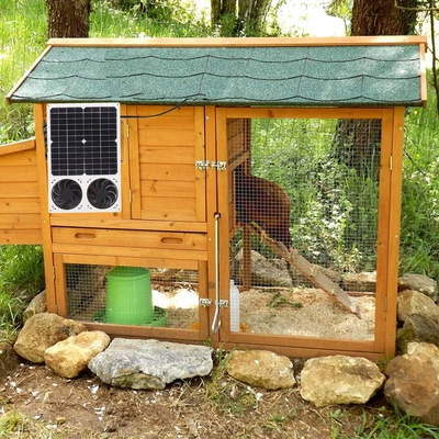 (Without Power Storage Function)40W Solar Panel Fan Kit Waterproof Exhaust 6 • £42.84