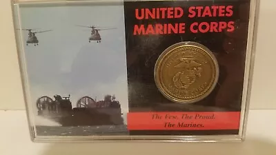 Marine Highland Mint Bronze Marine Medallion In Plastic Display Case • $8.99