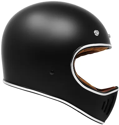 Full Face Retro Vintage Motorcycle Helmet DOT Scrambler • $109.95