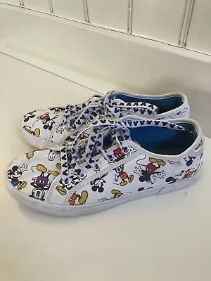 Disney Parks Mickey Mouse White Sneakers Shoes Women’s Size 8 US • $25