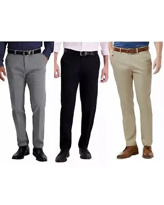 Haggar Men's Premium Perfect Fit Waistband No Iron Pants Variety Sizes & Colors • $25.99